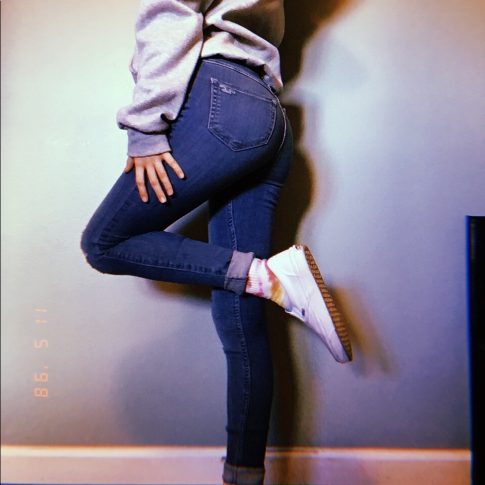 High waisted hollister skinny jeans